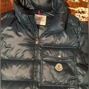 Olive green Moncler down puffer